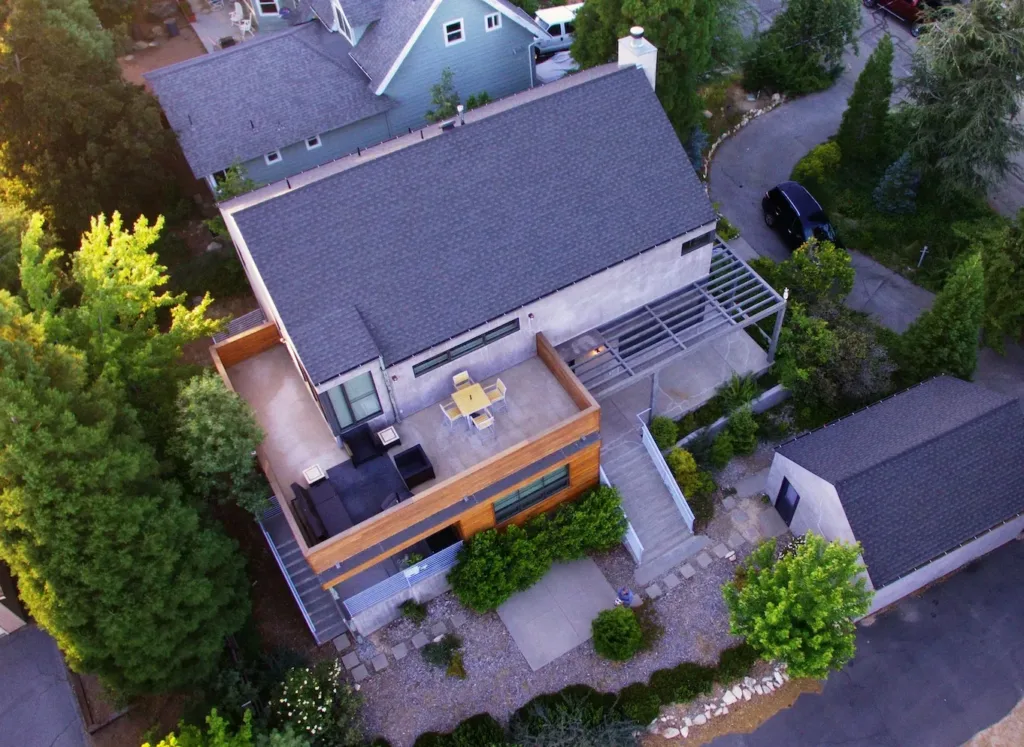 drone aerial view of fancy home for real estate sale drone aerial view of fancy home for real estate sale
